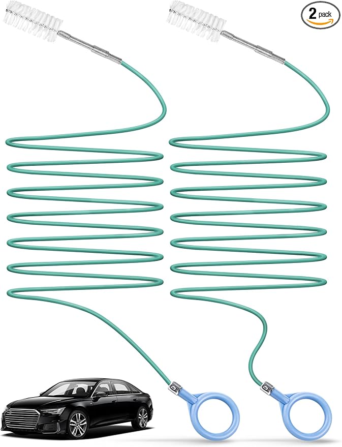 SARDVISA 2-Packs Auto Sunroof Drain Cleaning Tool,78 Inch Flexible Drain Brush Pipe Cleaners for Car,Tube Cleaning Brush Slim Drain Dredging Tool Perfect for Car Sunroof,Windshield Wiper Drain Hole