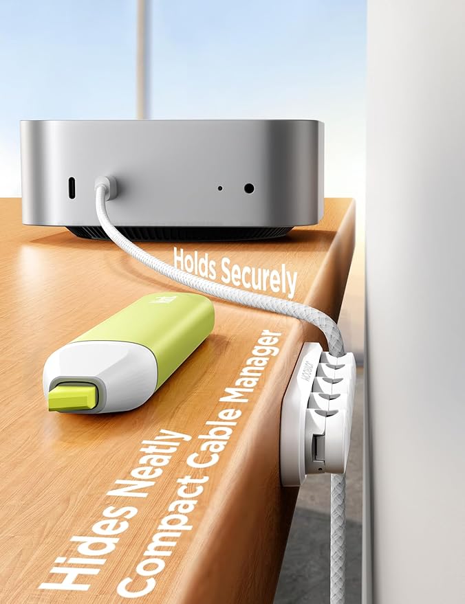5-in-1 Magnetic Cord Organizer JOYROOM Cable Clips [Adjustable Sliding Track] Under Desk Adhesive Cord Management Wire Keeper for Computer Phone, Office Workspaces Table Organization Home Accessories