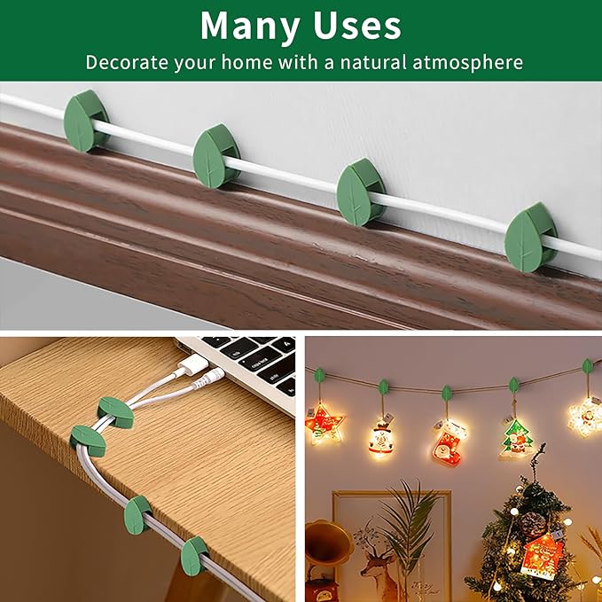 60 pcs Plant Wall Clips with 72 Pieces Acrylic Adhesive Sticker - Plant Climbing Wall Fixture Clips Plant Fixer Invisible Wall Vines Fixing Clips Self-Adhesive Hook Plant Clips