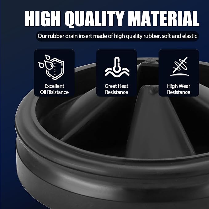 3 3/8" Garbage Disposal Splash Guard Sink Baffle QCB-AM Replacement for InSinkErator Evolution Series, Upgraded Funmit Removable Quiet Collar Drain Plugs, Garbage Disposer Accessories, Black