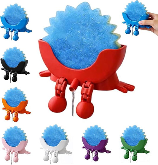 Cute Hanging Sponge Holder with Drainage, Peeing Scrub Sponge Holder, Sponge Holder for Kitchen Sink, Funny Sponge Stand for Kitchen Sink, 3D Printing Countertop Sponge Holders (Red)