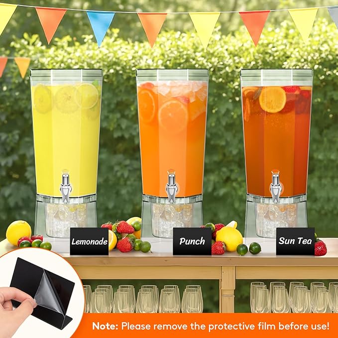 Lifewit 1.6 Gallon Drink Dispenser for Parties 2 Pcs, 6L Plastic Beverage Container with Stand for Juice/Tea/Soda & Lemonade, Clear Water Pitcher with Spigot for Mimosa Bar Hosting 39 x 16 cm/15x6"