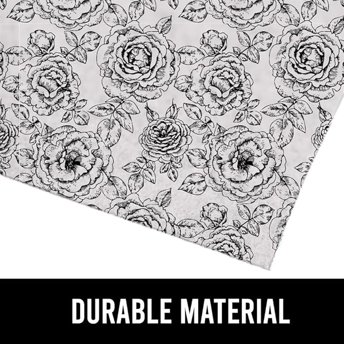 GORILLA GRIP LeakGuard Non-Adhesive Under Sink Mat for Kitchen Cabinet, Waterproof Quick Dry Shelf Liner, Durable Absorbent Felt Mats for Bathroom Sinks, Cabinets, Dresser, Easy Trim 24x30 Floral Gray