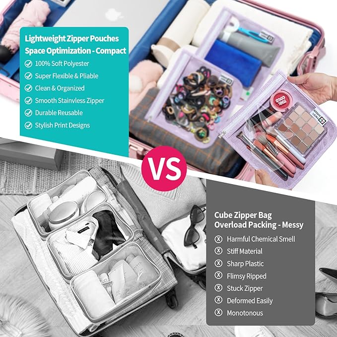 TSA Approved Toiletry Bag, Set of 3 Clear Travel Toiletry Bag Quart Size Zipper Travel Pouch, Waterproof Makeup Cosmetic Bag for Women Men Kids Toiletries Carry on, Wander Large