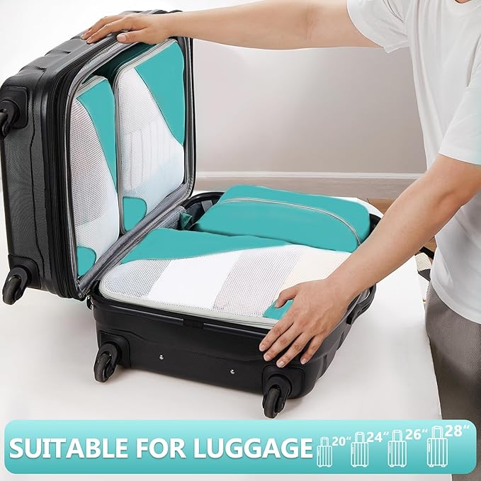 8 Set Packing Cubes for Travel, Gifts for Women & Moms, Anti-Tearing Suitcase Organizer, OlarHike Vacation Essentials & Accessories for Cruise Ships