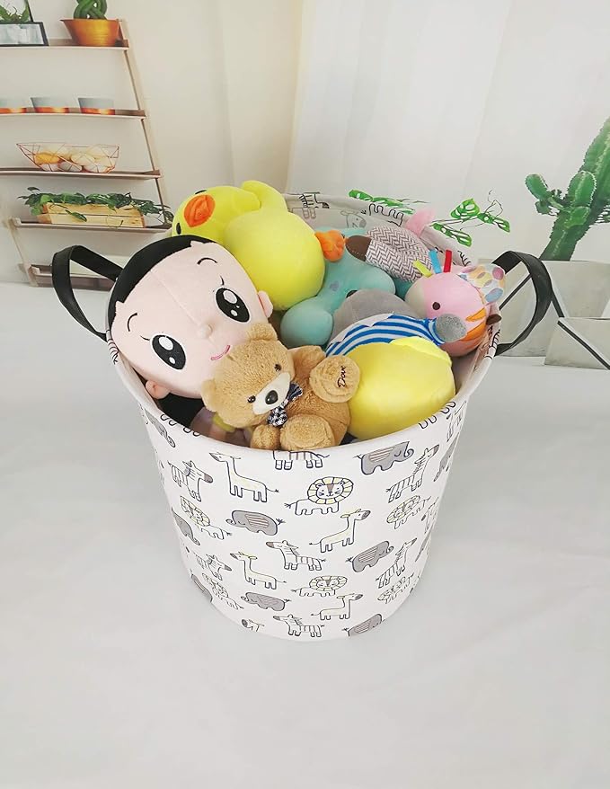 Kids Hamper Baby Storage Bins Gift Toy Box Organizer Nursery Waterproof Laundry Basket Large Canvas Collapsible Chest for Boys Girls Bedroom Closet Shelf Room Decor