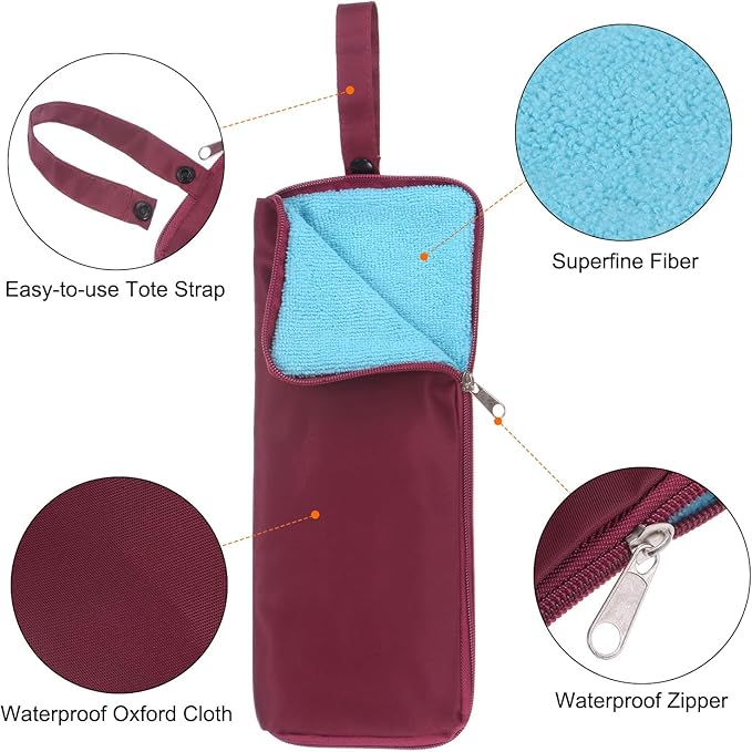 HARFINGTON Umbrellas Bag Carry Bag Portable Reversible Wet Umbrella Sleeve Folding Cover Waterproof Pouch Case for Storage Travel Home Outdoor