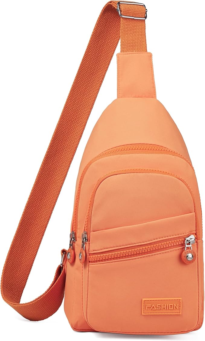 Banelu Crossbody Bags for Women Men, Small Cross Body Bag Sling Backpack - Orange