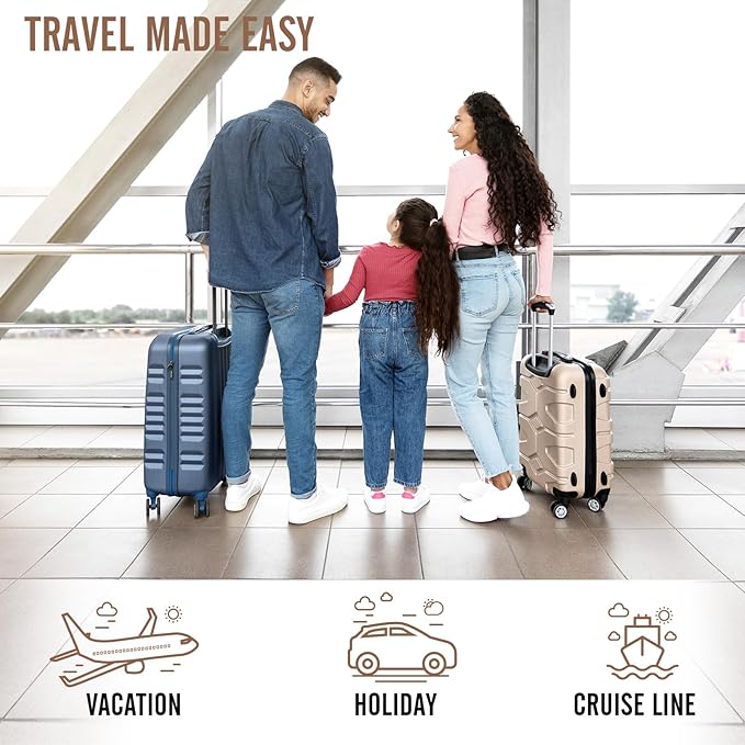 Veken 10 Set Packing Cubes for Travel Essentials, Suitcase Organizer Bags in 4 Sizes, Carry-On Luggage Accessories with Laundry & Toiletry Bag, Airplane Must-Have, Road Trip & Camping, Gifts for Men