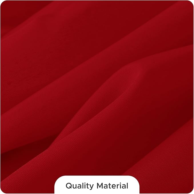 Fitable 8 Pack Rectangle Tablecloths: Stain Resistant Wrinkle Free Circle Table Clothes, Washable Reusable Polyester Table Covers for Wedding Party Birthday Banquet Reception(Red, 60x102 Inch)
