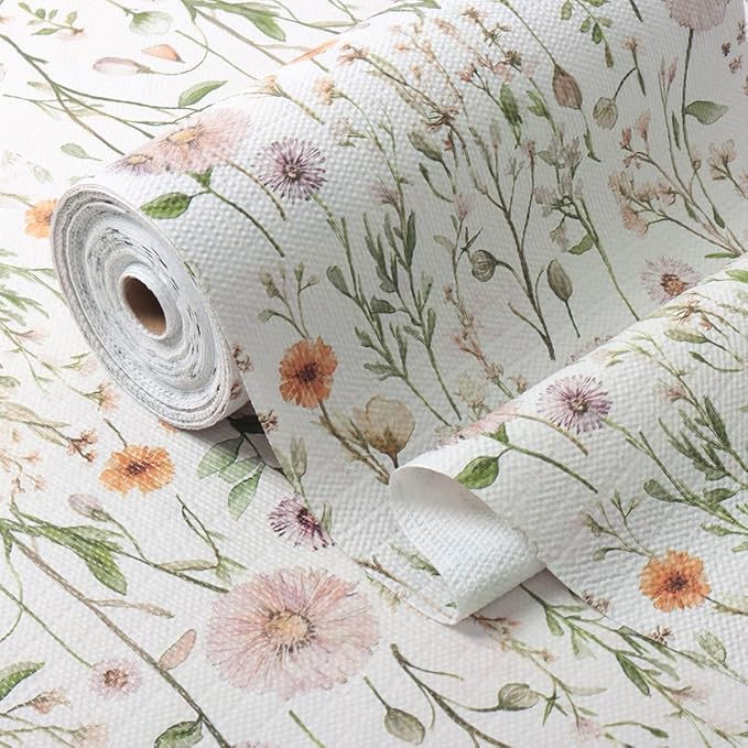 Tatyanna Drawer and Shelf Liner for Kitchen Cabinets Non Adhesive Drawer Liners Floral Cabinet Liner Strong Grip Non Slip Shelf Liners Waterproof Kitchen Cupboard Liner Easy to Clean 12IN x 16.4FT