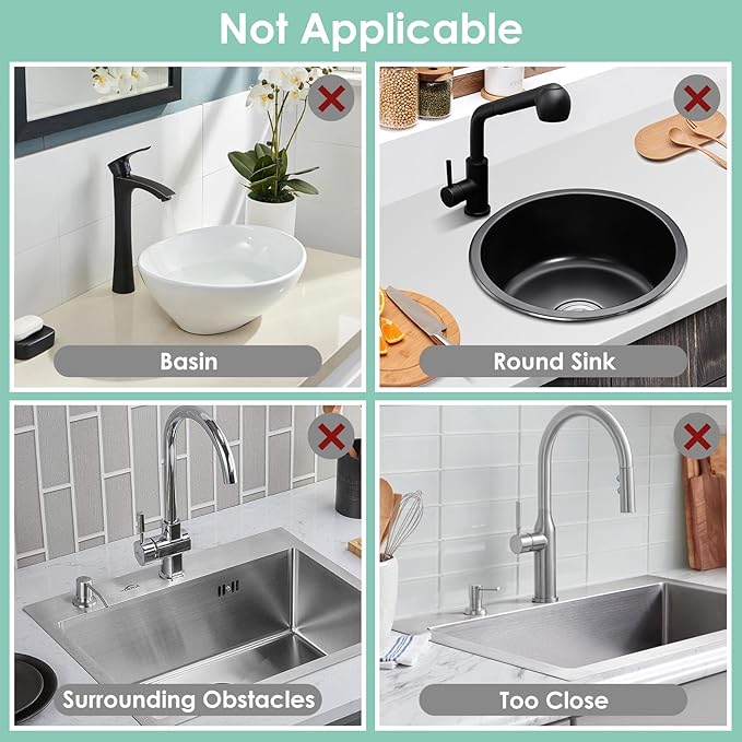 24 Inch Silicone Faucet Mat for Kitchen Sink Splash Guard - 7° Slope Water Draining Mat With Fasten Button for Bathroom Area (Dark Grey, 24''x5.5'')