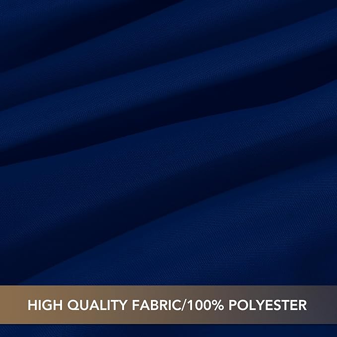 sancua Round Tablecloth 120 Inch Diameter, 8 Pack - Circle Polyester Fabric Table Cloth for Wedding Party Reception Banquet Birthday, Washable Formal Table Cover (Fit 48-96 Inch Tables), Navy Blue