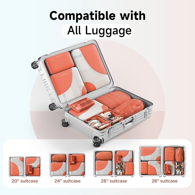 9 Set Packing Cubes for Travel, Gifts for Women Mom,Anti-Tearing Suitcase Organizer,OlarHike Vacation Essentials & Accessories for Cruise Ship
