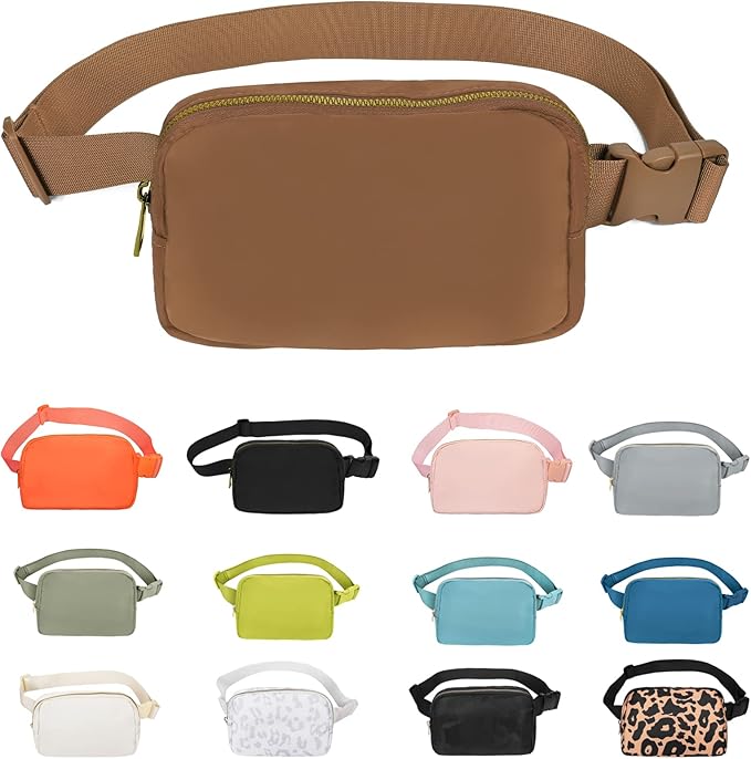VOROLO Fanny Pack For Women And Men Crossbody Bag Belt Bag with Adjustable Strap Graduation Gifts Brown