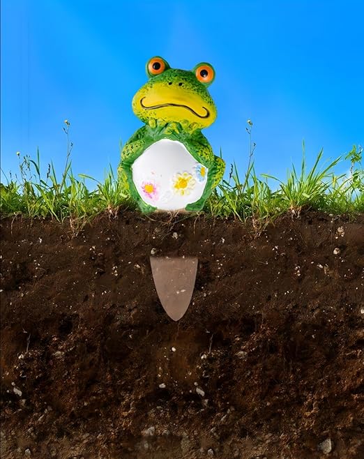 Qinsuikai 4 Pack Plant Watering Devices, Frog Shape Terracotta Watering Spikes, Vacation Self Watering Planter Insert, Automatic Plant Waterer for Indoor Outdoor Plants (Big Frog)