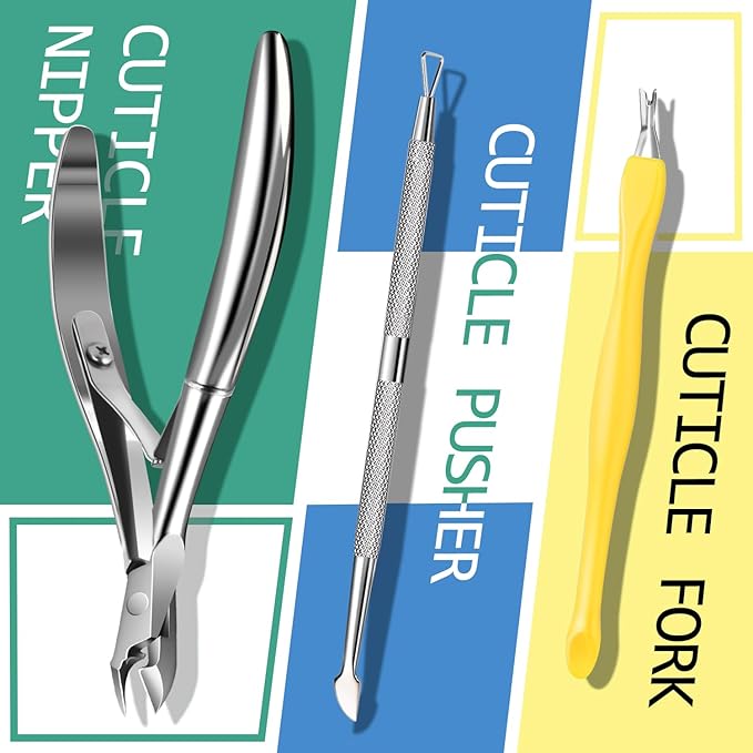 TsMADDTs Nail Buffers and Files Set with Buffer Blocks, Cuticle Trimmer, Pusher and Cuticle Oil, Nail Care Kit for Women