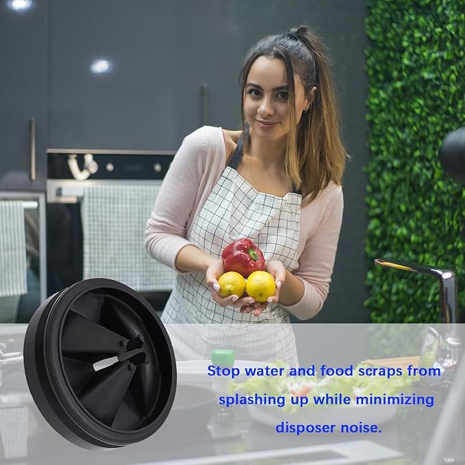 3-3/8 Inch Garbage Disposal Splash Guard, Upgraded Quiet Collar Sink Baffle Drain Plug, Replacement for InSinkErator Evolution Series Disposals. 1 PCS