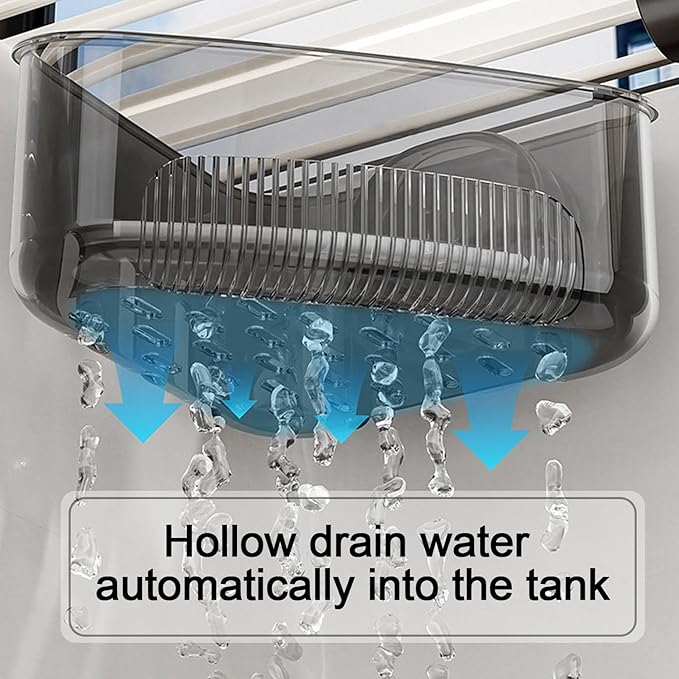 2PCS Sink Organizer Rack for Kitchen for Sponges, Scrubbers, Sink Corner Drain Box,with Adhesive Suction Cup Mount (Black)