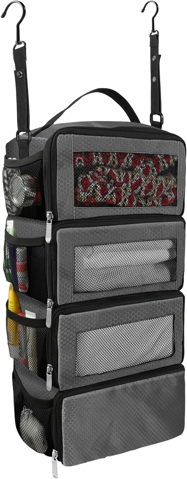 Suitcase Organizer, Travel Luggage Organizer Portable Hanging Travel Shelves Collapsible Hanging Packing Cubes for Carry-on Suitcase