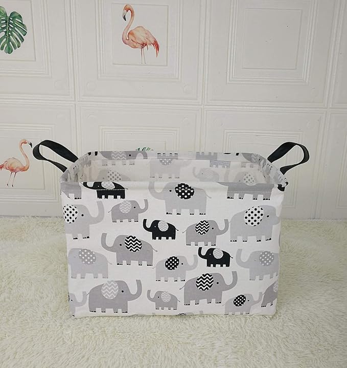 Rectangle Gift Shelf Nursery Storage Basket Laundry Hamper Storage Box and Bins for Home Clothes with Handles