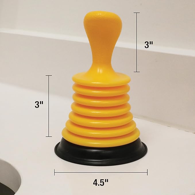 Danco Sink Drain Plunger for Kitchen and Bathrooms, Small Powerful Drain Cleaning Plunger (12176)