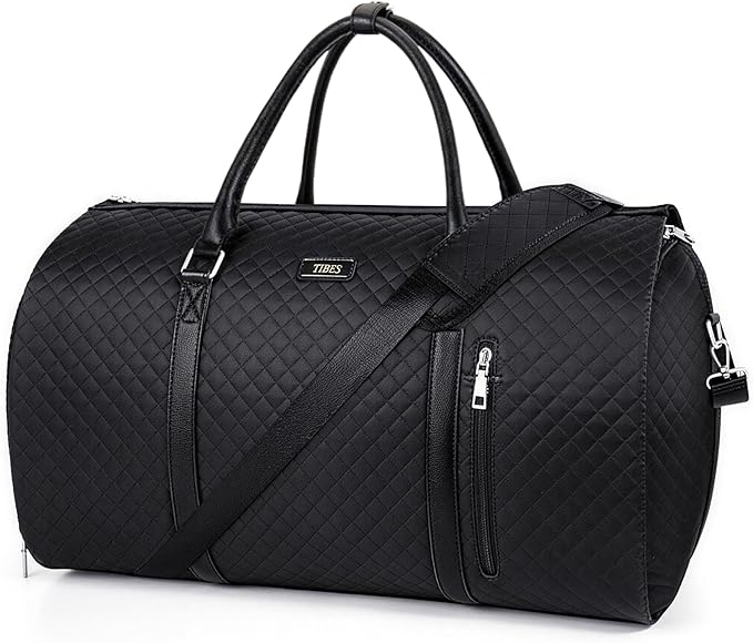 Convertible 2-in-1 Garment Bags for Travel, 50L Carry On Garment Duffle Bag With Shoe Compartment Large Weekender Bag for Women Men Hanging Suitcase Suit Travel Duffel Overnight Bags