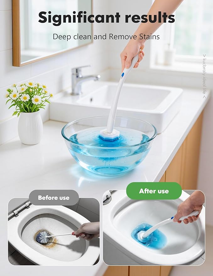 100 Count Toilet Wand Refills for Clorox, Disposable Toilet Brush Refills Compatible with Clorox Wand for Bathroom Cleaning