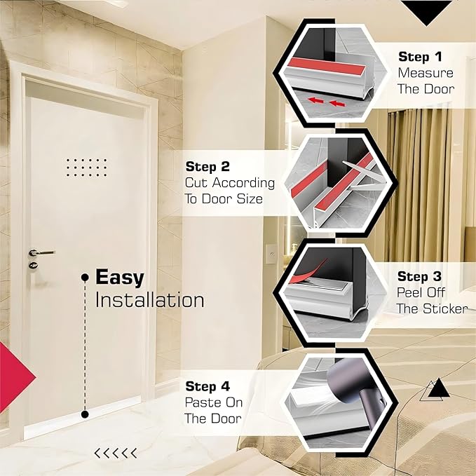 36” Under Door Draft, Door Draught Excluder for Bottom of Doors, PVC Door Seal for Protection from Sound, Cold, Moisture and Insects, (Brown)