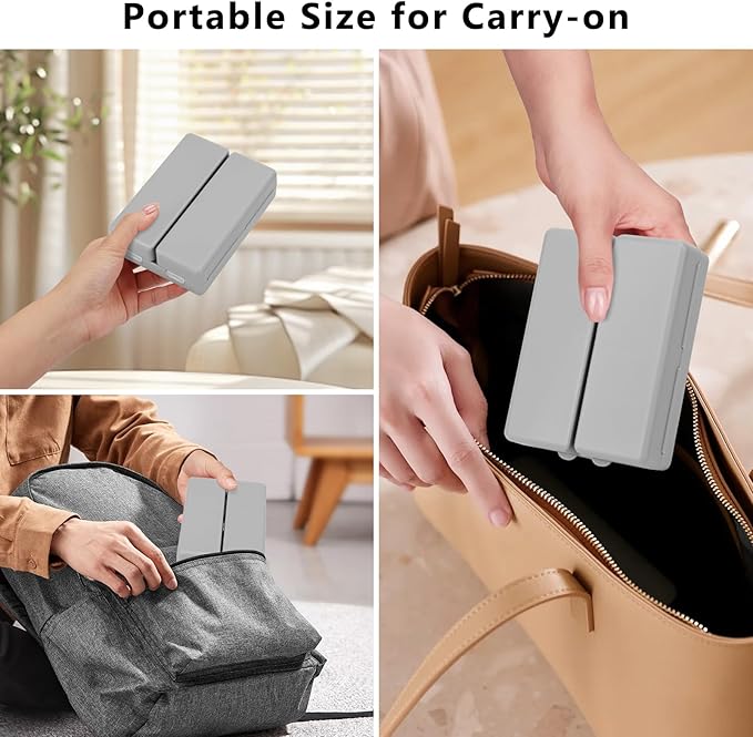 FYY Daily Pill Organizer,7 Compartments Portable Pill Case Travel Pill Organizer,[Folding Design] Pill Box for Purse Pocket to Hold Vitamins,Cod Liver Oil,Supplements and Medication-Grey