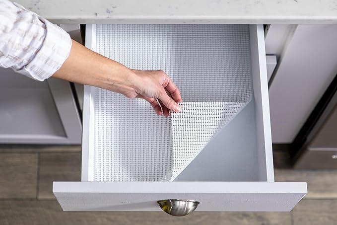 EasyLiner Select Grip Shelf Liner - Easy to Install & Cut to Fit - Non Slip, Non Adhesive, Drawer Shelf & Cabinet Liner for Kitchen, Bathroom, Pantry Cupboards - 12in. x 10ft. - Fern Green - 6 Rolls