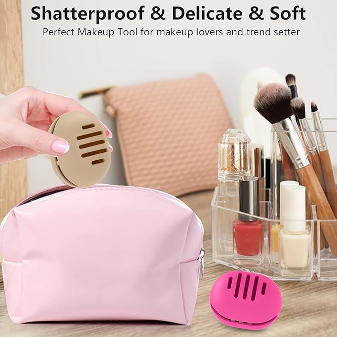 Makeup Sponge Holder,Double-sided Breathable Silicone Beauty Blender Holder,Integrated Make Up Sponge Travel Case for All Sponges,Grey