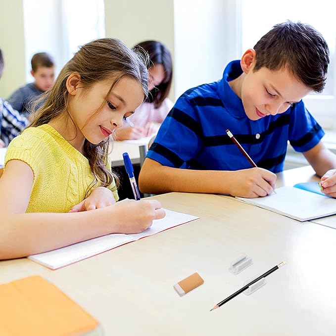 12 Pack Pen Holder for Desk, Silicone Pencil Holder with 12 Extra Adhesive Stickers, Adhesive Pen Holder & Marker Clip for Classroom Office Desk or Any Surface, Teacher Accessories Supplies (White)