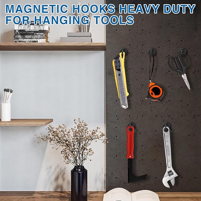 LOVIMAG Cruise Door Magnets, 85LBS Cruise Magnets with Epoxy Coating for Hanging, Strong Magnet Heavy Duty for Kitchen Must Haves, Magnetic Hooks for Cruise Cabins, Ceiling, Refrigerator etc -6 Pcs