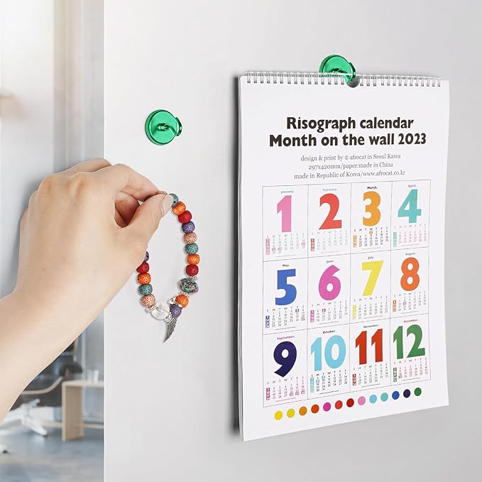 FINDMAG Magnetic Hooks for Cruise Cabins, 110lbs Magnetic Hooks for Classroom, Magnets for Cruise, Heavy Duty Magnets Strong, Classroom Decor, Locker Organizer, Camping Essentials, 6 Pack, Green