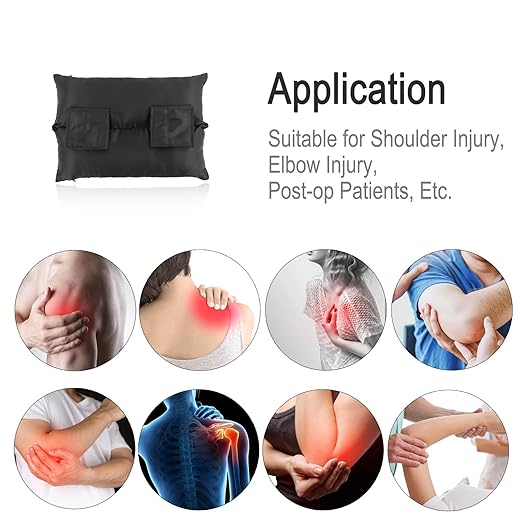 Satin Neck Pad Strap Cushion for Arm Sling Pillow Comfort Support Padding Rotator Cuff Replacemet Surgery Elbow Brace Carry Padded Cover Broken Wrist Hand Injury, Black