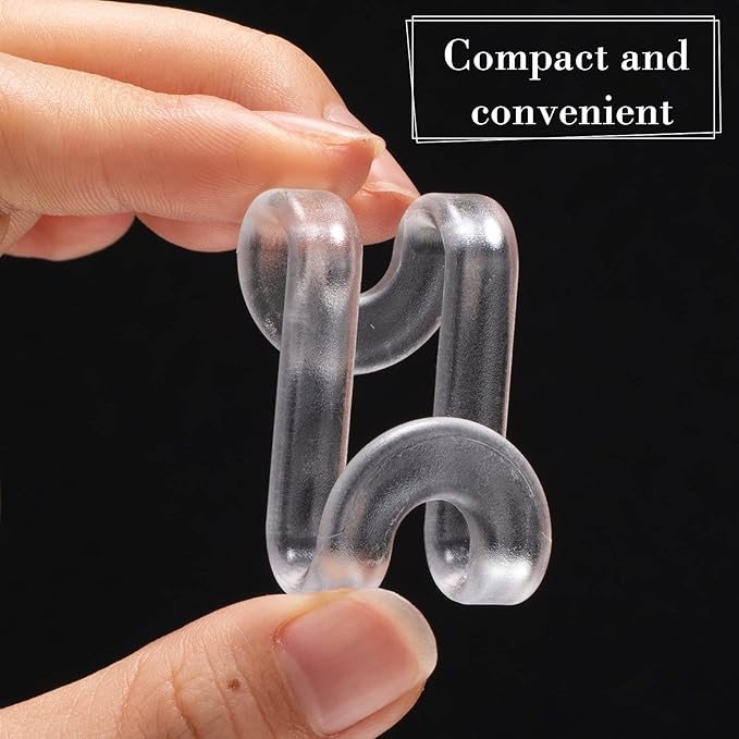 Jetec 48 Pieces Clothes Hanger Connector Hooks Extender Clips Clothes Hanger Hooks Extenders for Closet Space Saving Cascading Velvet Huggable Hangers Accessory(Clear)