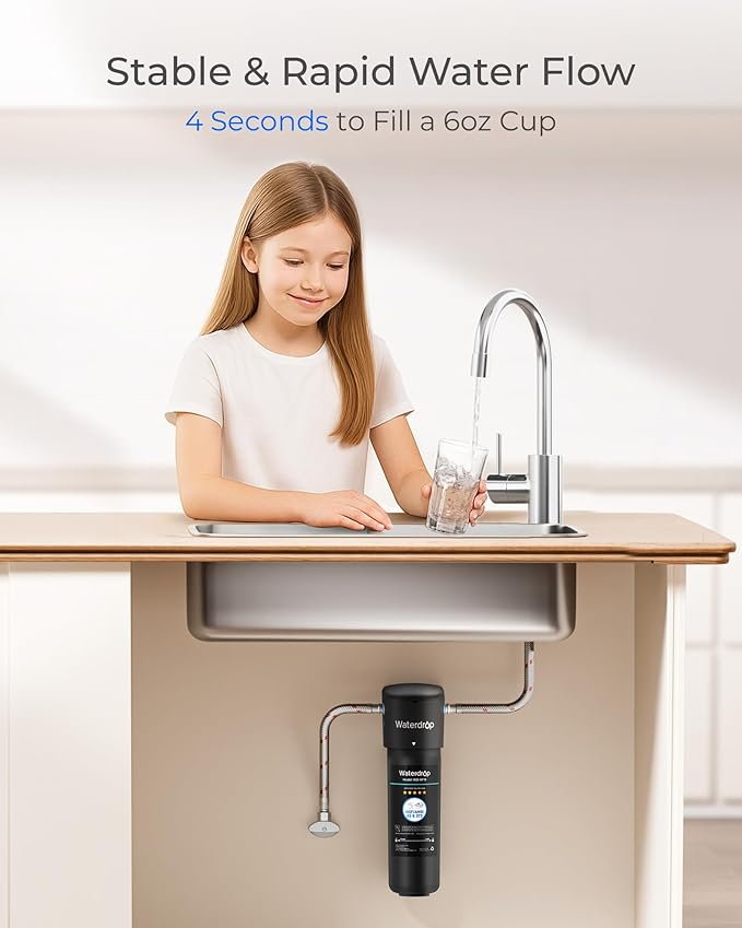 Waterdrop RF10 Water Filter Replacement for Waterdrop 10UA/10UB/10UB-B Under Sink Water Filter, Reduces PFAS, PFOA/PFOS, Lead, Chlorine, Bad Taste & Odor, NSF/ANSI 42 Certified, 1 Year, 2 Pack