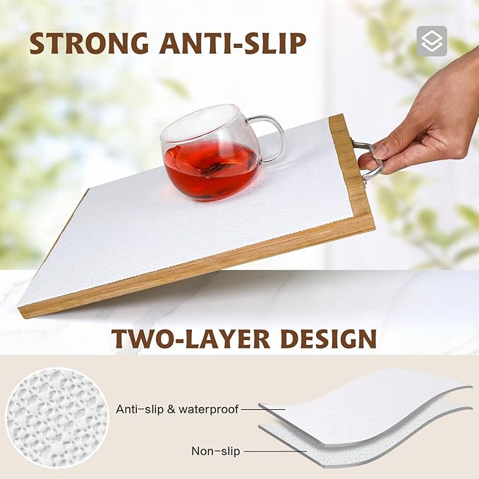 Shelf Liners for Kitchen Cabinets 12in x 20FT, Non Adhesive Drawer Liner Pure White Thickened Shelf Liner Non-Slip Easy to Clean for Tool Box Refrigerator with Knife and Tape Measure