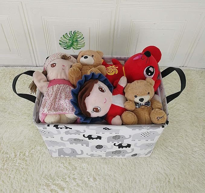 Rectangle Gift Shelf Nursery Storage Basket Laundry Hamper Storage Box and Bins for Home Clothes with Handles