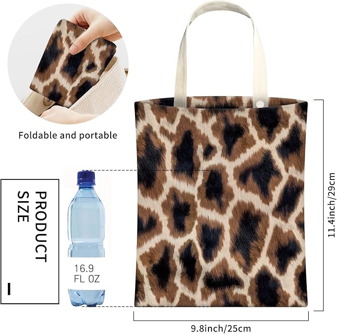 Cute Car Trash Can, Hanging Canvas Car Back Seat Organizer and Storage Bag, Funny Car Trash Bag for Travelling, Outdoor Cute Black Brown Leopard