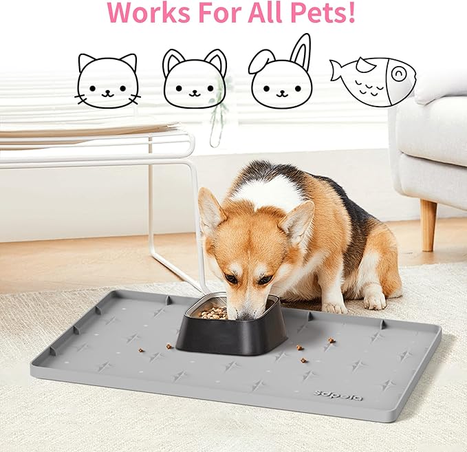 Sdpeia Under Sink Mat 22"×14" Waterproof Silicone Cabinet Liner & Sink Protector for Kitchen & Bathroom, Multi-Purpose Organizers Tray for Pets, Laundry, Cat Litter Mat