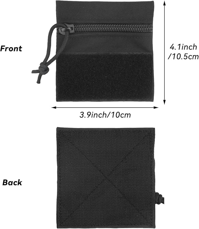 Qavctw Tactical Admin Pouch Bag with Hook and Loop Tool Storage Bag Snack Pouch Candy Bag Hanging Pouches Backpack Accessory Pouch
