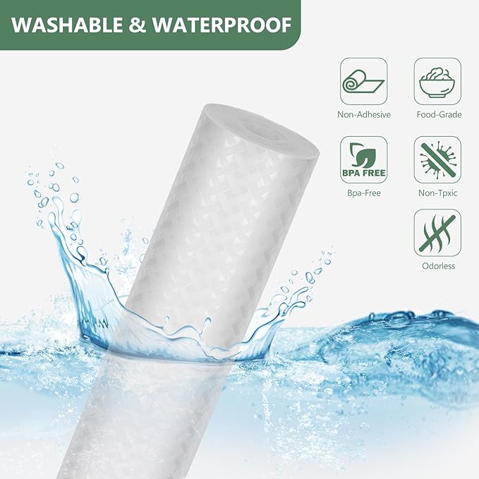 Shelf Liners, Non-Adhesive Drawer Liner, Waterproof & Oil-Proof Kitchen Cabinet Cupboard Liner Plastic EVA Material BPA Free Fridge Liner Mats Paper Protector for Shelves (Clear/12in x 240in)