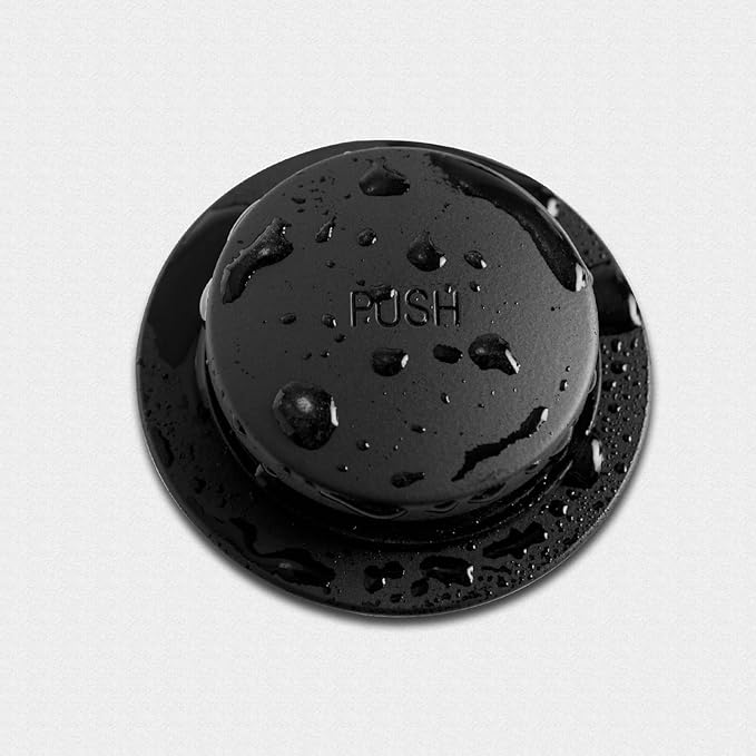 Tip-Toe Bathtub Drain Stopper with ABS Plastic Bushing, Fits in 1-1/2 Inch or 1-3/8 Inch Inner, Easy to Install, Matte Black