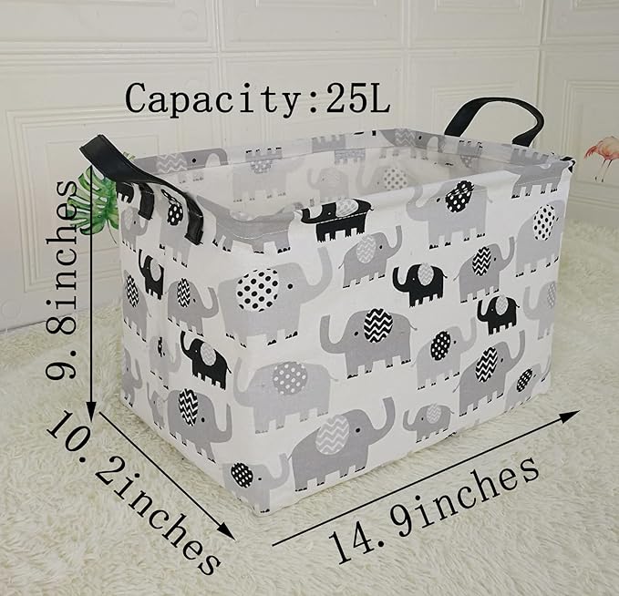 Rectangle Gift Shelf Nursery Storage Basket Laundry Hamper Storage Box and Bins for Home Clothes with Handles