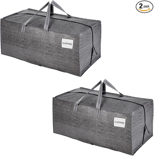VENO 2 Pack Heavy Duty Moving Bags with Backpack Straps, Zippers & Handles, Extra Large Packing Bags for College Dorm Essentials, Moving Supplies Alternative to Cardboard Moving Boxes