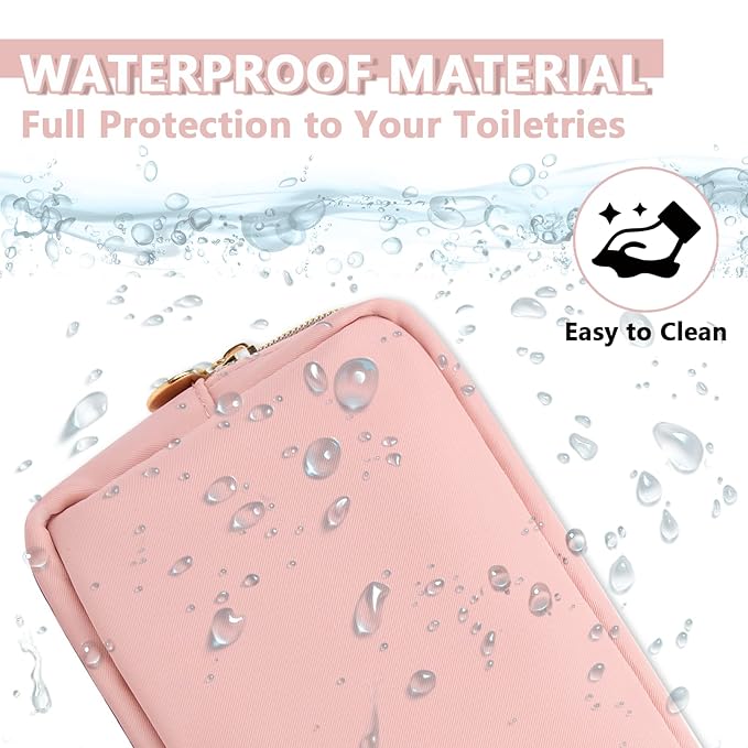 Small Makeup Bag Pouch for PurseNylon Travel Toiletry Storage Bag Cute Preppy Cosmetic Bag for Women Girls,Waterproof Makeup Organizer Bag Pouch Skincare Bag Purse with Zipper (Small-Flamingo)