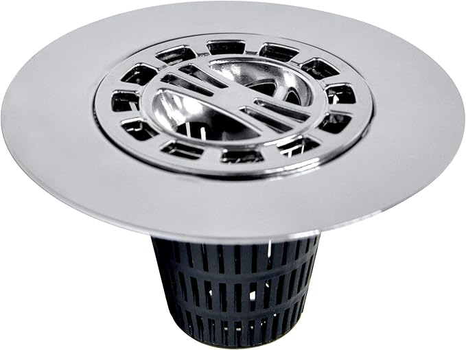 Danco, Inc. 3-Inch Hair Catcher for Stand-Alone Shower 10529, Pack of 1, Chrome in-Drain