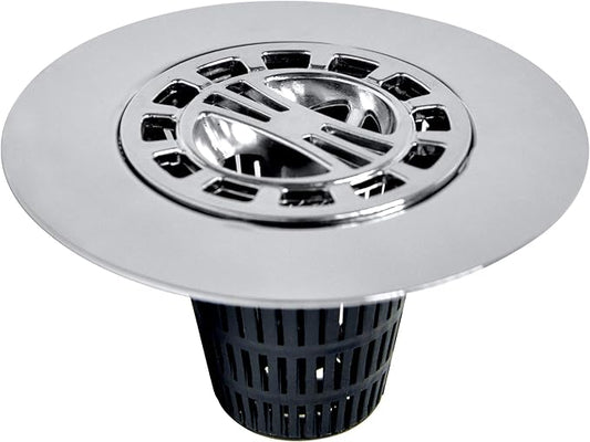 Danco, Inc. 3-Inch Hair Catcher for Stand-Alone Shower 10529, Pack of 1, Chrome in-Drain